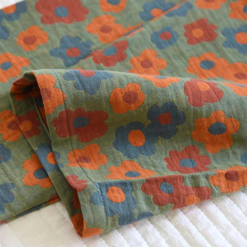 Three Piece Set Thin Crepe Ladies Short Sleeves+Shorts+Pants