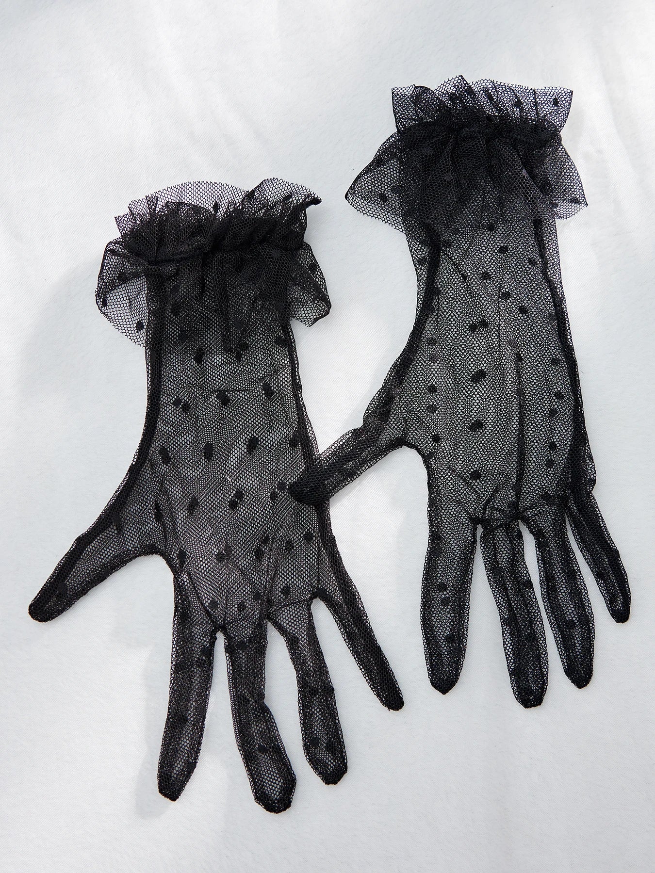 Lace Mesh Gloves Transparent Underwear Tight Maid Jumpsuit