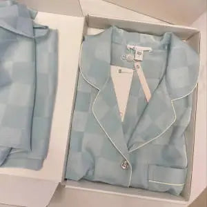 Long-sleeved Long Trousers Pyjamas Cherry Print Homewear