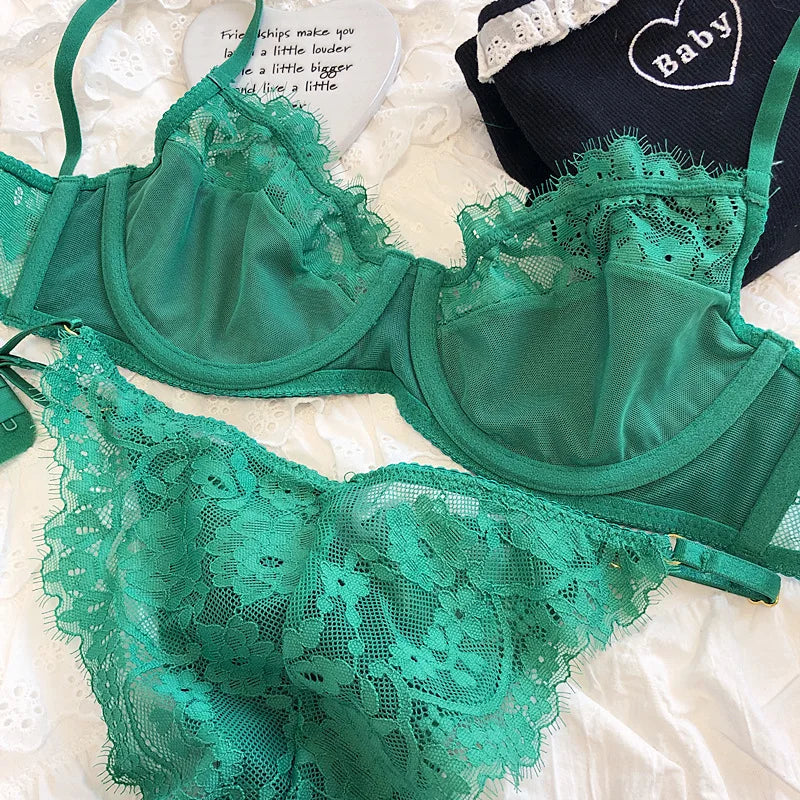 Underwear Ultra-thin Bra Set French Lace Breathable Bralette
