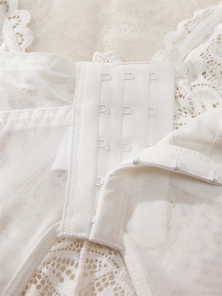 Lingerie Floral Embroidery Transparent Delicate Fairy Intimate