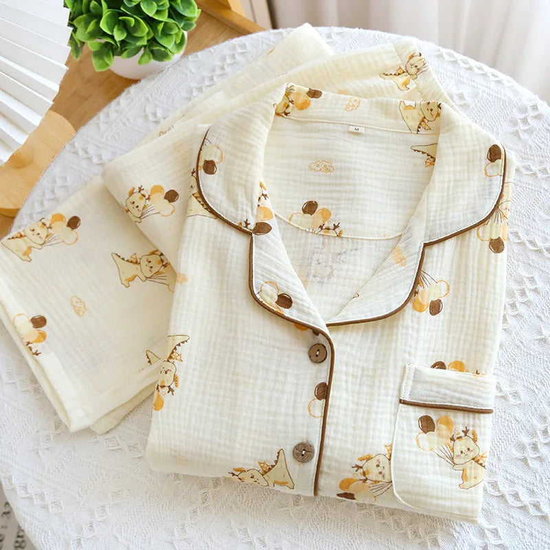 Pyjamas 2-Piece 100% Cotton Cute Bear Print