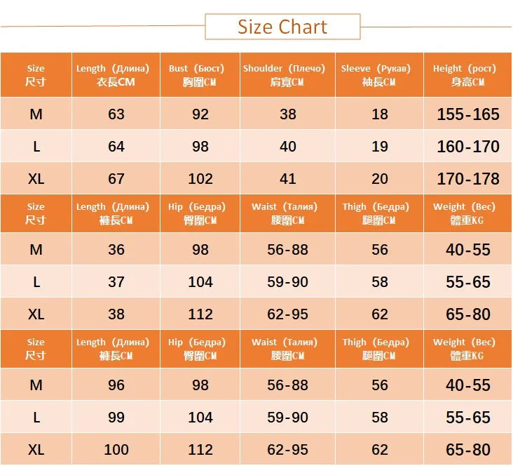 Three Piece Set Thin Crepe Ladies Short Sleeves+Shorts+Pants