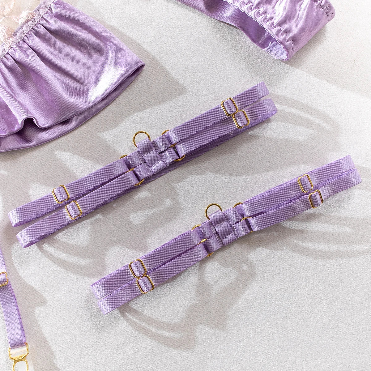 Unlined Floral Embroidery Lingerie Fancy Erotic Outfits