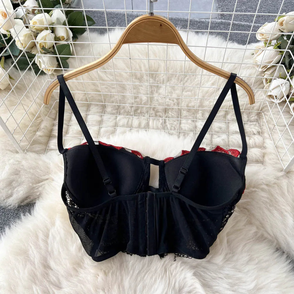 Lingerie Sensual Floral Lace 2 Pieces Suits Backless