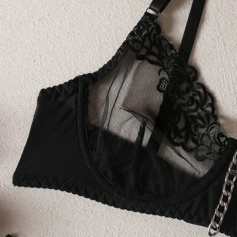 Luxury Lingerie Fancy Underwear Intimate Set 4-Pieces