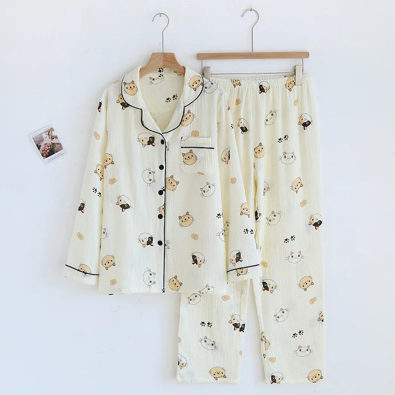 Pyjamas 2-Piece 100% Cotton Cute Bear Print